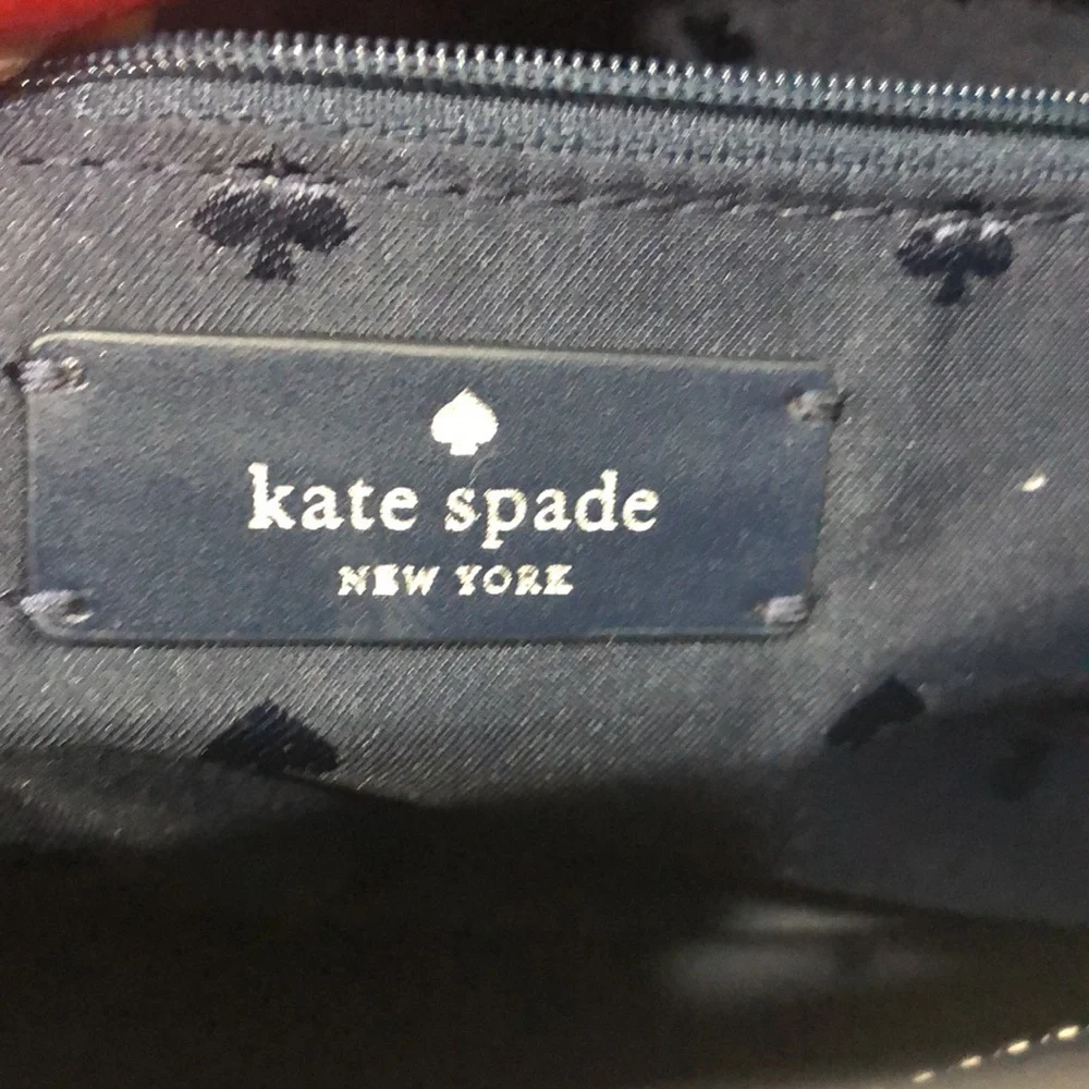 Kate Spade Navy Blue Leather Tote EUC - Picture 12 of 13